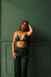 Green Sunset Beachwear Set